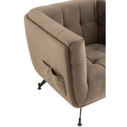 Siège lounge en bois gris 90x82x76 cm