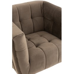 Siège lounge en bois gris 90x82x76 cm
