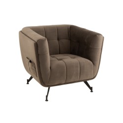 Siège lounge en bois gris 90x82x76 cm