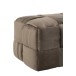 Pouf 3 personnes en textile gris 120x42x38 cm