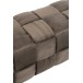 Pouf 3 personnes en textile gris 120x42x38 cm