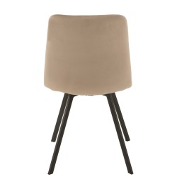 Chaise 4 pieds en textile gris 55x47x82 cm