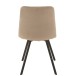 Chaise 4 pieds en textile gris 55x47x82 cm Chaise 4 pieds en textile gris 55x47x82 cm