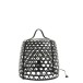 Lampe basse ronde en bambou noir