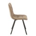 Chaise confort en métal noir et textile beige 55x47x82 cm Chaise confort en métal noir et textile beige 55x47x82 cm
