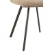 Chaise confort en métal noir et textile beige 55x47x82 cm Chaise confort en métal noir et textile beige 55x47x82 cm