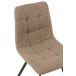 Chaise confort en métal noir et textile beige 55x47x82 cm Chaise confort en métal noir et textile beige 55x47x82 cm