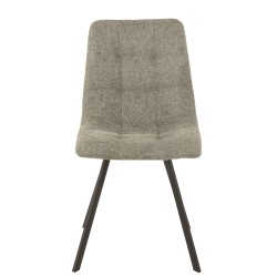 Silla de metal gris de 55x47x82 cm