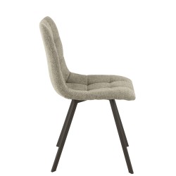 Silla de metal gris de 55x47x82 cm
