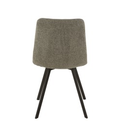 Silla de metal gris de 55x47x82 cm