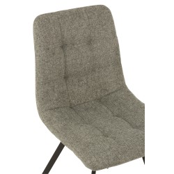 Silla de metal gris de 55x47x82 cm