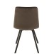Chaise 4 pieds en textile gris foncé 55x47x82 cm Chaise 4 pieds en textile gris foncé 55x47x82 cm