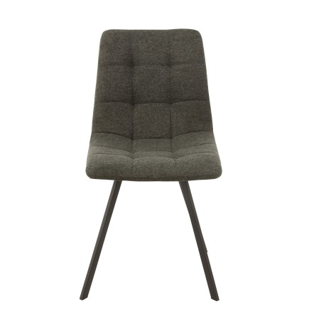 Silla de metal gris de 55x47x82 cm