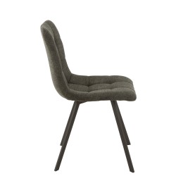 Silla de metal gris de 55x47x82 cm