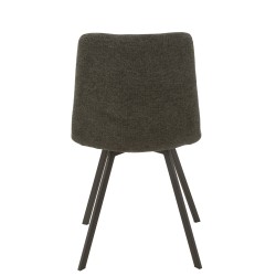 Silla de metal gris de 55x47x82 cm
