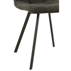 Silla de metal gris de 55x47x82 cm