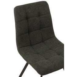Silla de metal gris de 55x47x82 cm