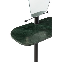Miroir avec étagère en métal et marbre vert 66x38x169 cm