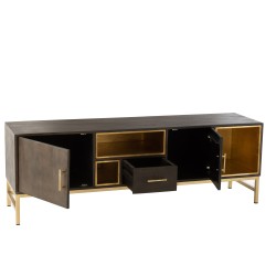Meuble bas en Bois Marron 180x46x62cm