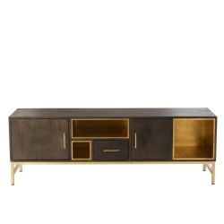Meuble bas en Bois Marron 180x46x62cm