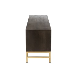 Meuble bas en Bois Marron 180x46x62cm