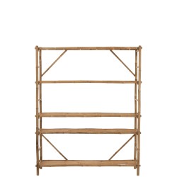Étagère 5 planches en bois naturel 160x40x195 cm