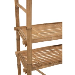 Étagère 5 planches en bois naturel 160x40x195 cm
