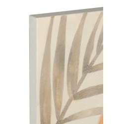 Tableau avec femme en toile beige 90x120cm