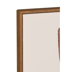 Tableau avec lignes courbes en toile beige 100x140cm