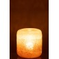 Photophore en verre marron et beige 19x19x21cm Photophore en verre marron et beige 19x19x21cm