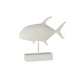 Peixe em base de resina branca 50x8,5x43,5 cm