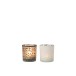 Lot de 2 photophores en verre blanc 7x7x8 cm Lot de 2 photophores en verre blanc 7x7x8 cm