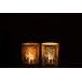 Lot de 2 photophores en verre blanc 11x11x13 cm Lot de 2 photophores en verre blanc 11x11x13 cm