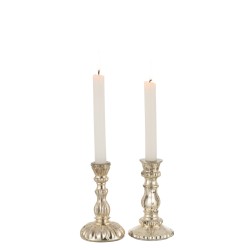 Chandelier oriental en verre argent 9x9x15 cm