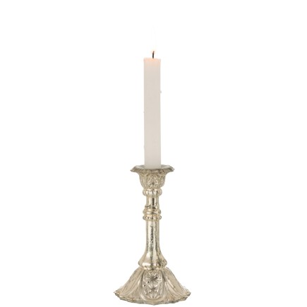 Chandelier oriental en verre argent 10x10x17 cm
