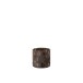 Lote de 2 portavelas de vidrio marrón de 9x9x8 cm