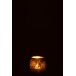 Photophore en verre doré 9x9x10 cm