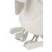 Cygne à bascule en textile blanc 60x30x60 cm