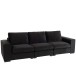Fauteuil 2 personnes en bois noir 212x98x68 cm