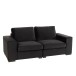 Fauteuil 2 personnes en bois noir 212x98x68 cm