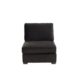 Fauteuil en bois noir 92x103x86 cm