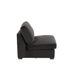 Fauteuil en bois noir 92x103x86 cm