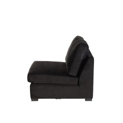 Fauteuil en bois noir 92x103x86 cm
