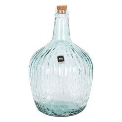 Vase dame jeanne en verre transparent 31cm 4L