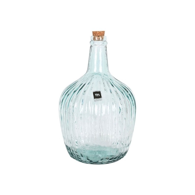 Vase dame jeanne en verre transparent 31cm 4L