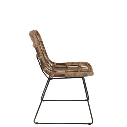 Silla de madera natural 59.5x65.5x84.5 cm