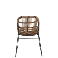 Silla de madera natural 59.5x65.5x84.5 cm
