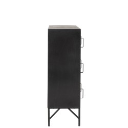 Armoire casier 9 portes en métal noir 86x41x113.5 cm