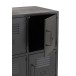 Armoire casier 9 portes en métal noir 86x41x113.5 cm Armoire casier 9 portes en métal noir 86x41x113.5 cm