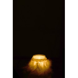 Photophore en verre blanc 6x6x7.5 cm